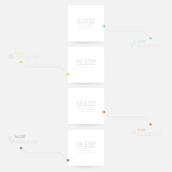 Grafik-Vorlage für Geschäftsinformationen mit Symbolen — Stockvektor