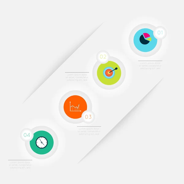 Infografis bisnis dengan ikon - Stok Vektor