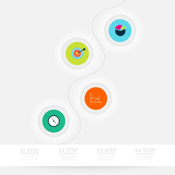 Infográficos de negócios com ícones — Vetor de Stock
