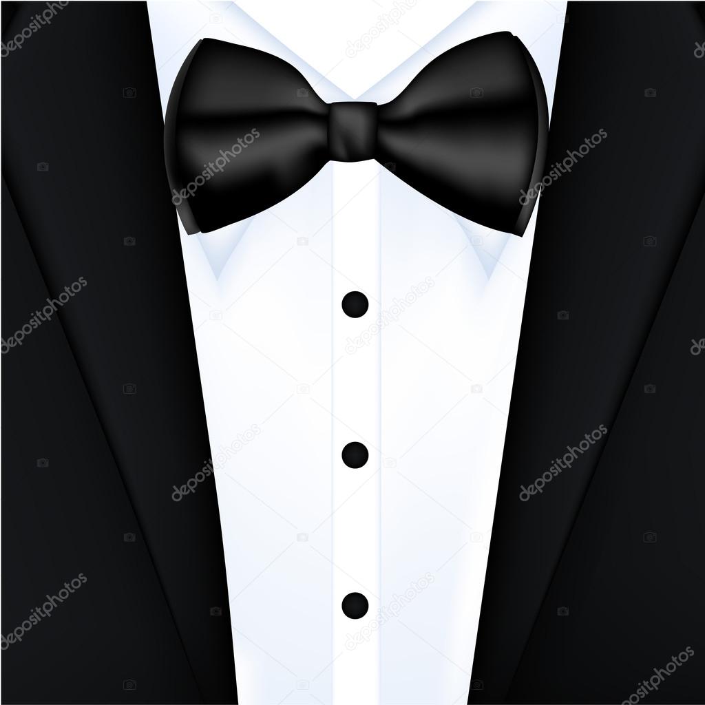 Tuxedo background with bow