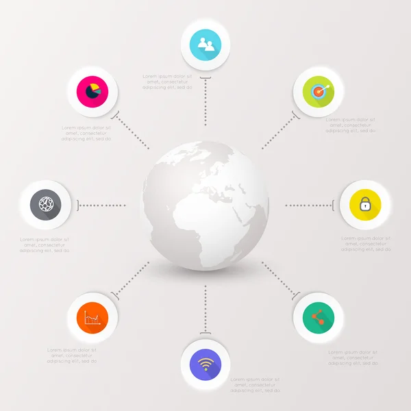 추상 디지털 Infographic — 스톡 벡터