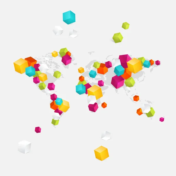 Mapa del mundo de negocios — Archivo Imágenes Vectoriales