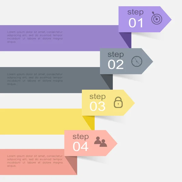 Información gráfica para presentaciones de negocios — Vector de stock