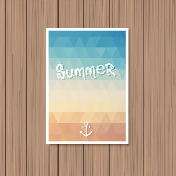 Vintage zomer poster — Stockvector