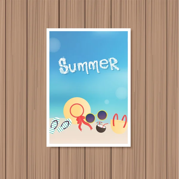 Vintage zomer poster — Stockvector