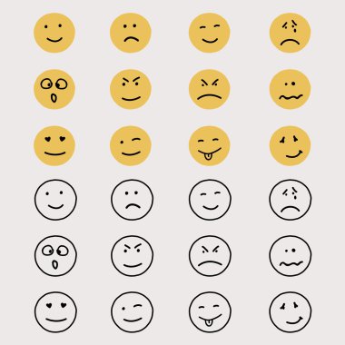 gülen yüzler Icons set