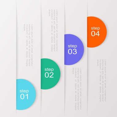 İş sunumları için renkli Infographics