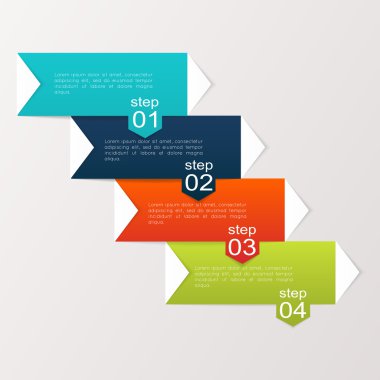 İş sunumları için renkli Infographics