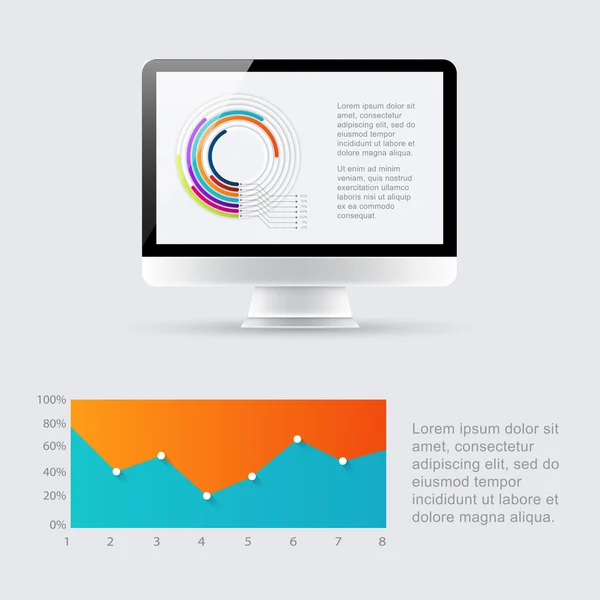 Színes infographics részére teendő bemutatások — Stock Vector