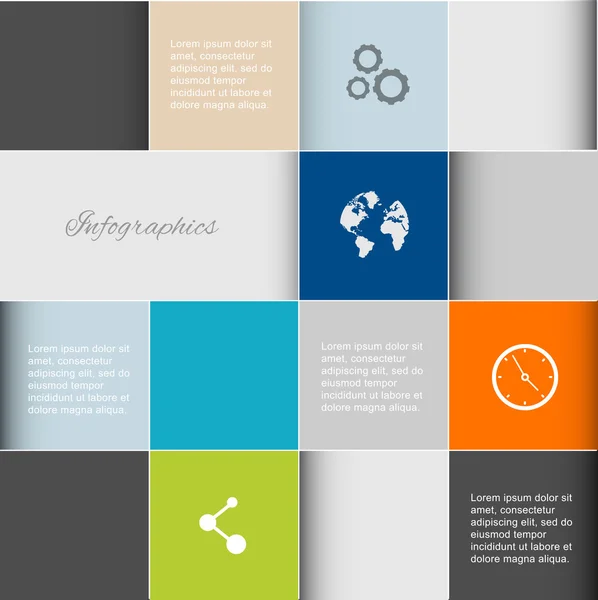 Infographies colorées pour les présentations commerciales — Image vectorielle