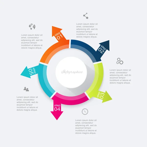 Colorful infographics for business presentations — Stock Vector