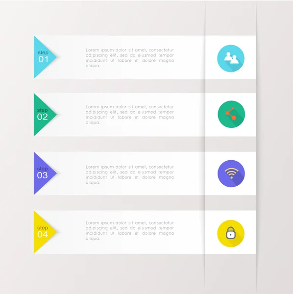 Infográficos coloridos para suas apresentações de negócios — Vetor de Stock