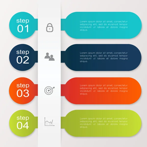 Farbenfrohe Infografiken für Ihre Unternehmenspräsentationen — Stockvektor