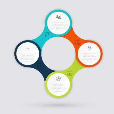 İş sunumları için renkli Infographics