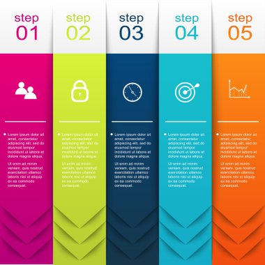 İş sunumları için renkli Infographics