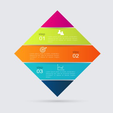 İş sunumları için renkli Infographics