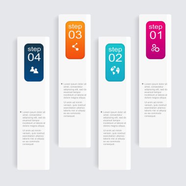 İş sunumları için renkli Infographics