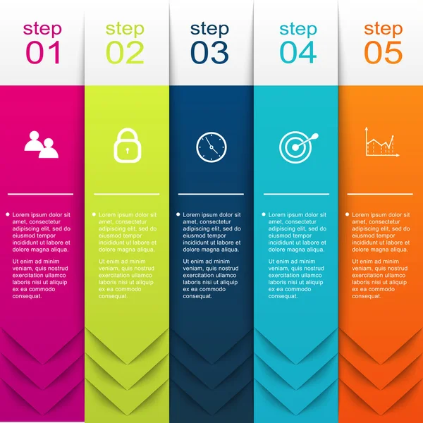 İş sunumları için renkli Infographics