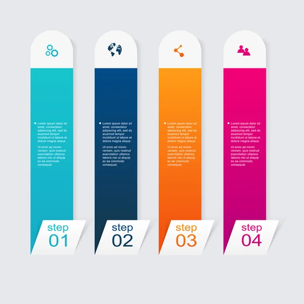 Infographies colorées pour vos présentations professionnelles — Image vectorielle