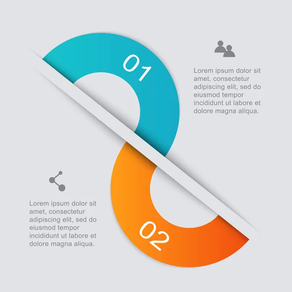 Färgglada infographics för affärspresentationer — Stock vektor