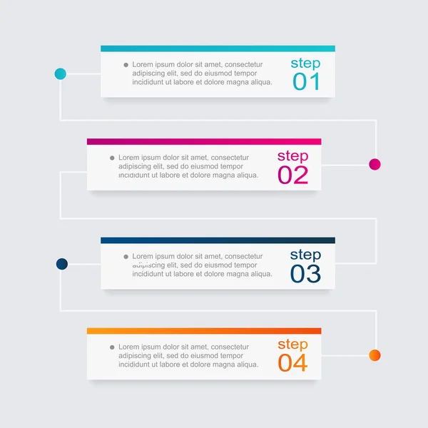 Farbenfrohe Infografiken für Ihre Unternehmenspräsentationen — Stockvektor