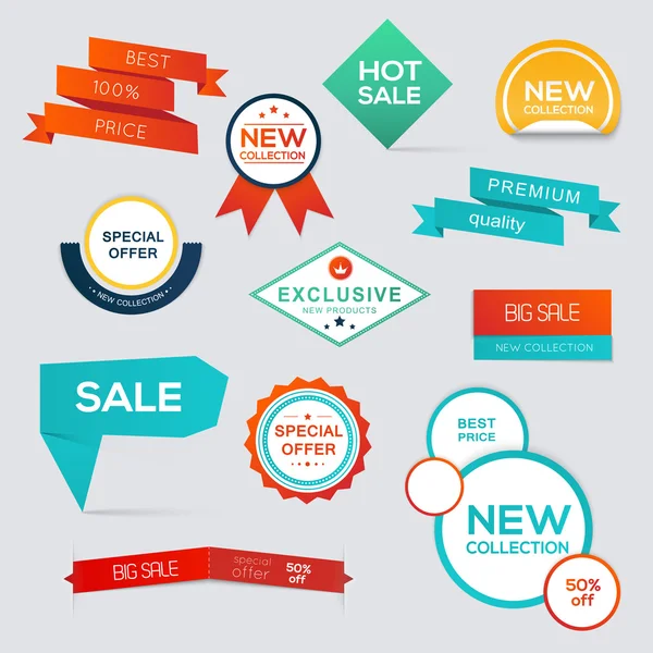 Collection of Sale Banners — Stock Vector