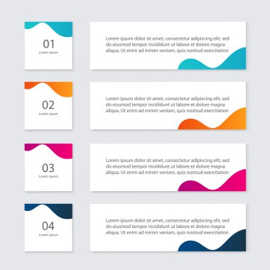 İş sunumları için renkli Infographics