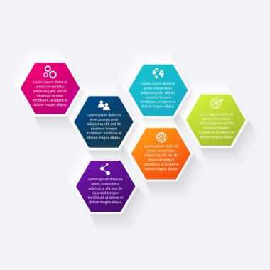 iş sunumu için renkli Infographics