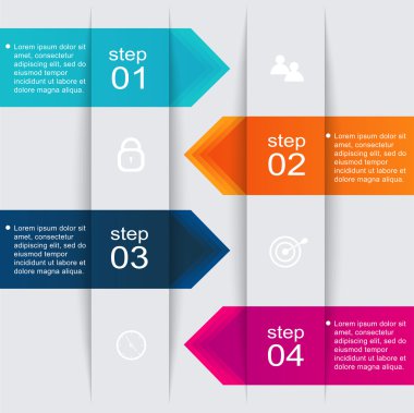 İş sunumları için renkli Infographics