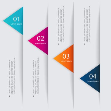 İş sunumları için renkli Infographics