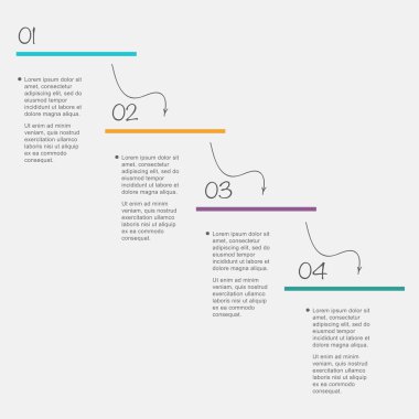 İş sunumları için renkli Infographics