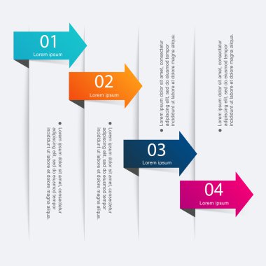 İş sunumları için renkli Infographics