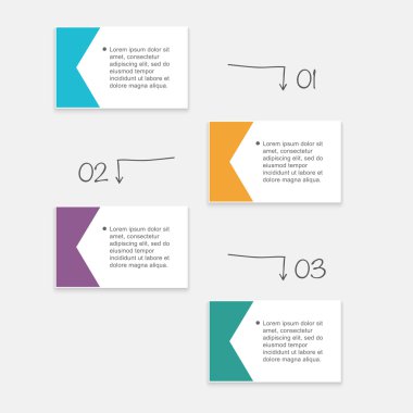 İş sunumları için renkli Infographics