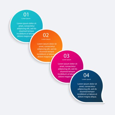 İş sunumları için renkli Infographics