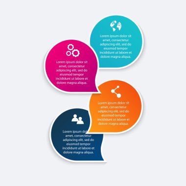 iş sunumu için renkli Infographics