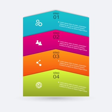 İş sunumları için renkli Infographics