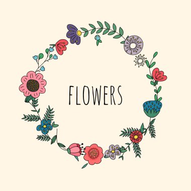 Bahar çiçek çelenk