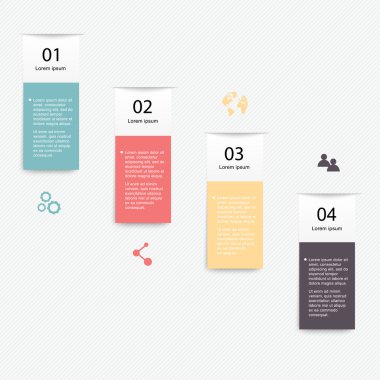 İş sunumları için renkli Infographics