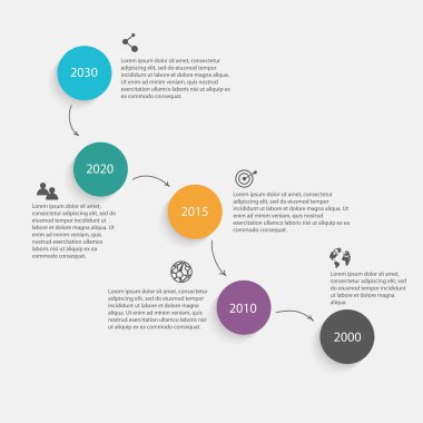 iş sunumu için renkli Infographics