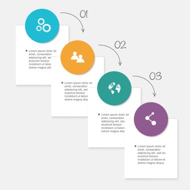 İş sunumları için renkli Infographics