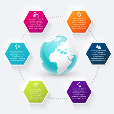 iş sunumu için renkli Infographics