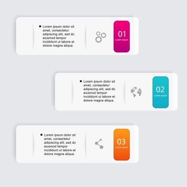 İş sunumları için renkli Infographics