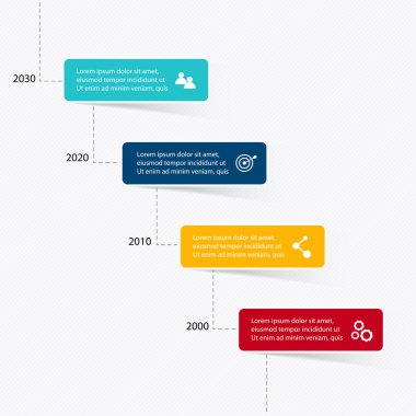 iş sunumu için renkli Infographics