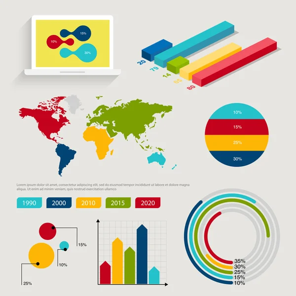 Tidslinjen infographic designmallar — Stock vektor