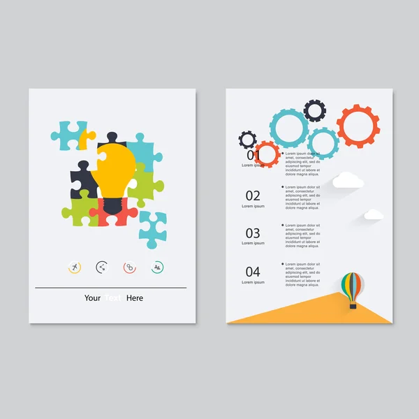 Brochure template design — Stock Vector