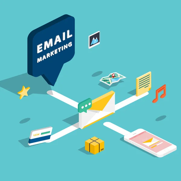 Concepto de Marketing por E-mail — Vector de stock