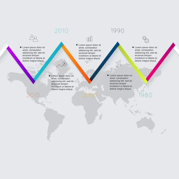 Πολύχρωμο infographics για επιχείρηση παρουσίαση — Διανυσματικό Αρχείο