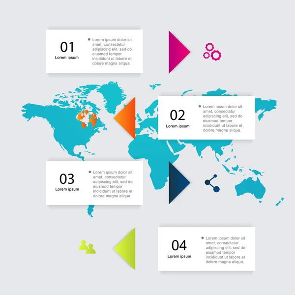 Färgglada infographics för affärspresentationer — Stock vektor