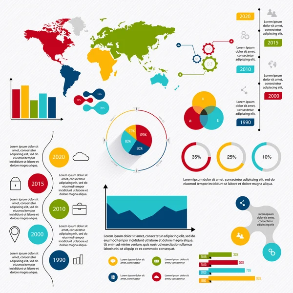 Timeline Modelos de design infográfico — Vetor de Stock