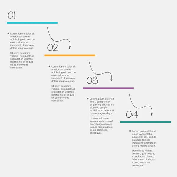 Bunte Infografiken für Unternehmenspräsentationen — Stockvektor